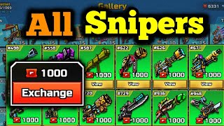 Best Snipers for Coupons in 2023  Pixel Gun 3D [upl. by Ruhtua]