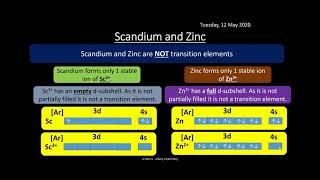 EDEXCEL Topic 15 Transition Metals REVISION [upl. by Aivato544]