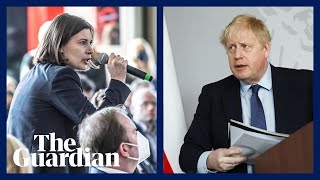 Ukrainian activist close to tears as she berates Boris Johnson over failure to do more [upl. by Iba494]