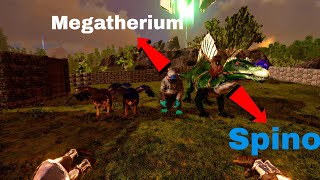 Taming Spino amp Megatherium And breeding my Griffins ark mobile arkmobile [upl. by Judenberg735]