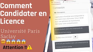 🤯Postuler en Licence à l’université Paris Saclay [upl. by Anirdna]