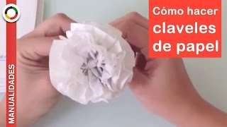 Cómo hacer claveles de papel [upl. by Brenda911]