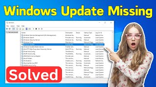 How To Fix Windows Update Service Missing Windows 1110  Windows Update Service Missing Problem [upl. by Schwejda572]