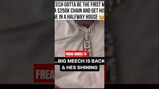 Big Meech outof jail 250 k chain 75k rolex in a halfway house getting his nails done meech bmf [upl. by Dnamron]