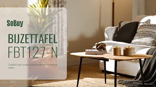 SoBuy Bijzettafel Set van 2丨Sofa Bijzettafel丨Salontafel丨Nachtkastje丨Slaapkamertafel丨FBT127N [upl. by Noval]