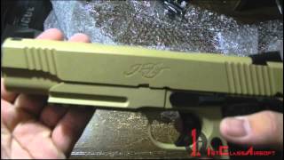 ARMY R28 1911 Kimber Desert Warrior Airsoft Pistol [upl. by Yrahk161]