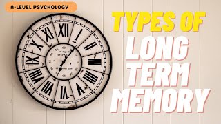 Types of Long Term Memory  AQA Psychology  Alevel [upl. by Dallas]