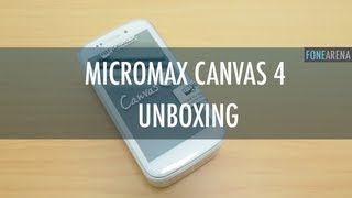 Micromax Canvas 4 Unboxing [upl. by Fillender]