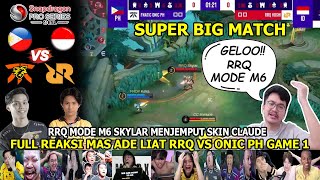 GELO RRQ MODE M6 REAKSI MAS ADE LIAT RRQ HOSHI VS FNATIC ONIC PH GAME 1  REACTION STREAMER [upl. by Minsat]