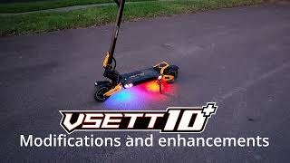 VSETT 10 electric scooter modifications and enhancements [upl. by Annirak]