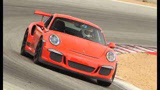 Porsche 9911 GT3 RS at Laguna Seca  13399  Serge Track Days GT3RS [upl. by Ardnazil]