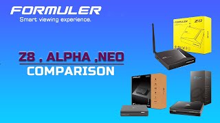 FORMULER Z8ALPHA Z NEO COMPARISON [upl. by Adil]