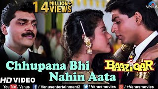 Chhupana Bhi Nahi Aata  HD VIDEO  Baazigar  Shahrukh amp Kajol  Vinod Rathod  90s Romantic Song [upl. by Clauddetta]