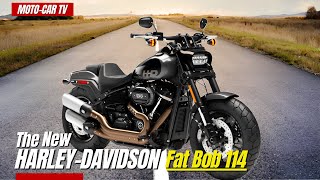 The New HarleyDavidson Fat Bob 114  MOTOCAR TV [upl. by Fermin]