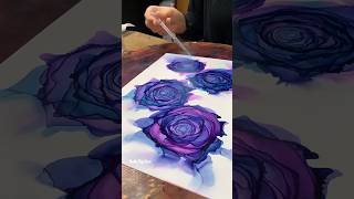 Unique Art Technique for creating Multi Colored Alcohol Ink Flowers on Yupo Paper alcoholinkart [upl. by Euridice]