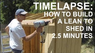 How To Build A 4x8 Lean To Shed In 2 Minutes 35 Seconds [upl. by Etac]