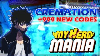 Codes Legendary Cremation Quirk in MY HERO MANIA Roblox [upl. by Llehsem]