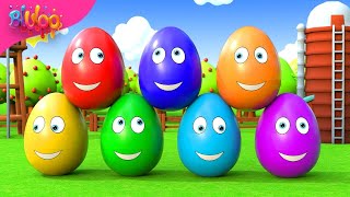 Surprise Eggs Kids Song  Colorful Eggs  BluLoo Nursery Rhymes amp Kids Songs [upl. by Ellenahc]