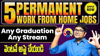 5 Best Work From Home Job  Tech Jobs  Any Graduation Training  Job  Latest Jobs  VtheTechee [upl. by Nylarahs440]