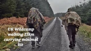 PONCHO AND BIVVY CAMP IN HEAVY RAIN WALKING 15KM [upl. by Early776]