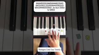 Montagem coral easy piano tutorial [upl. by Weinreb]