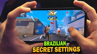 Best Brazilian Secret Setting For In Free Fire☠️ 200 Sensitivity⚙️default dpi [upl. by Nedap636]