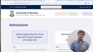 PreAdmission Enrollment Confusion New Portal for UG Admission Process l Mumbai University l Mukund [upl. by Eki]