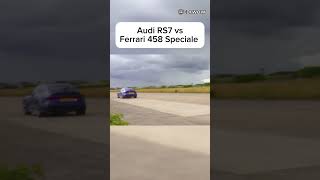 Audi RS7 vs Ferrari 458 Speciale  automobile [upl. by Anilosi]