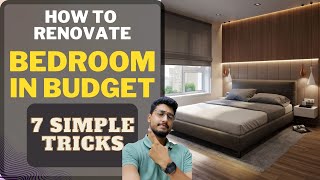 7 simple tricks to DESIGN amp MAKEOVER your Bedroom in BUDGET without Changing floor Paint Ceiling [upl. by Stiegler]