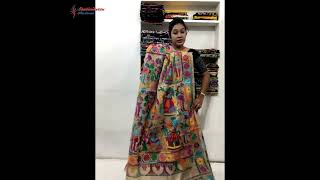 Kantha Stitch Sarees  Santiniketan Handlooms  FB Live 140623 WED  Easy Return amp Refund Policy [upl. by Maxia]