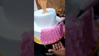 New look doll cake design pink whait colour combination doll cake 🎂🎂🎂🎂 [upl. by Laflam]