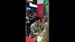 Colin Morgan and Katie McGrath at San Diego Comic Con 2012 [upl. by Nnawtna]