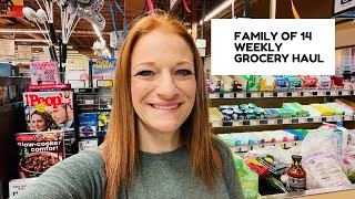 FAMILY OF 14 WEEKLY GROCERY HAUL [upl. by Branca]