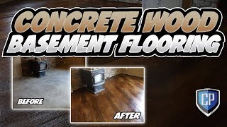 Rustic Concrete Wood Basement Flooring [upl. by Yelrihs746]