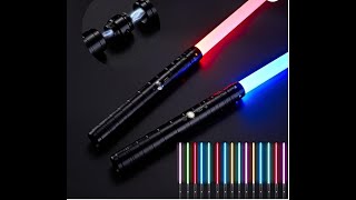 ZlangSports 2 in 1 Dueling Lightsaber 15 Colors Changeable 3 Modes Metal Hilt Light Sabers review [upl. by Parnas]