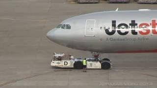 Jetstar A330202 VHEBJ  Departure from Sydney  16 November 2014 [upl. by Richer]