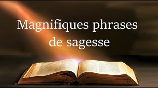 Les plus belles phrases de sagesse [upl. by Nicram910]