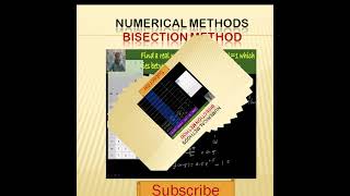 Bisection Method  Solution of Algebraic and Transcendental Equations  Numerical Methods shorts [upl. by Routh]