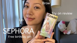 2024 free Sephora birthday gift try on review [upl. by Drona715]