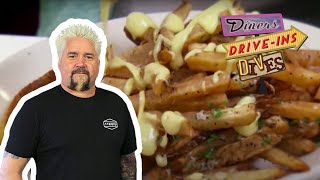 Guy Fieri Eats a Burger amp Truffle Fries in Chicago  Diners DriveIns and Dives  Food Network [upl. by Sivram879]