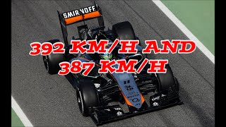 Top Speed F1 20142015 392387 KMH F1 2015 game [upl. by Esiouqrut]