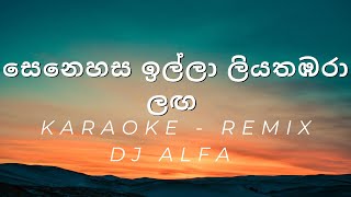 Senehasa Illa Liyathabara Laga DJ ALFA  Remix  Karaoke [upl. by Aila]