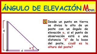 Calcular la altura del poste  ejercicios con ángulos de elevación  desde un punto en tierra [upl. by Hiroko]