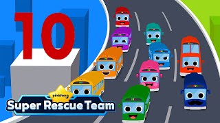 Ten little Buses  One Two Three Four  Car Song for kids  Pinkfong Super Rescue Team [upl. by Duffie]