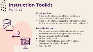 Creating a Toolkit to Empower Library and Archives Instructors [upl. by Odetta843]