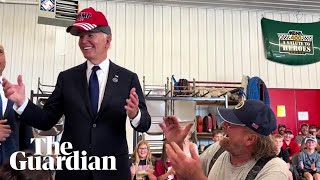 Joe Biden dons Trump hat in show of unity at event commemorating 911 [upl. by Drugge632]