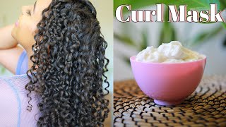 DIY Curl Cream Hair Mask for Moisture Growth amp Definition [upl. by Nnylimaj]