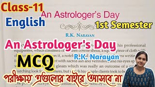 An Astrologers Day by RK Narayan MCQClass 11 English1st SemesterUNIQUELEARNINGLAB [upl. by Idnar]