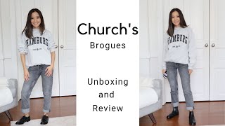 Churchs Brogues Oxford shoes Unboxing Review Try On [upl. by Jaine]