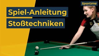 SpielAnleitung Billard Stoßtechniken [upl. by Godden]